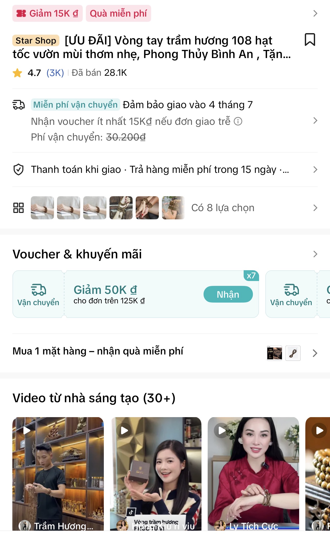 Thông tin Voucher và Video